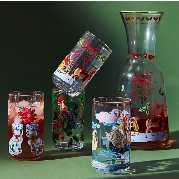 Nathalie Lete Birds Holiday Juice/water glass - Picture 2 of 6